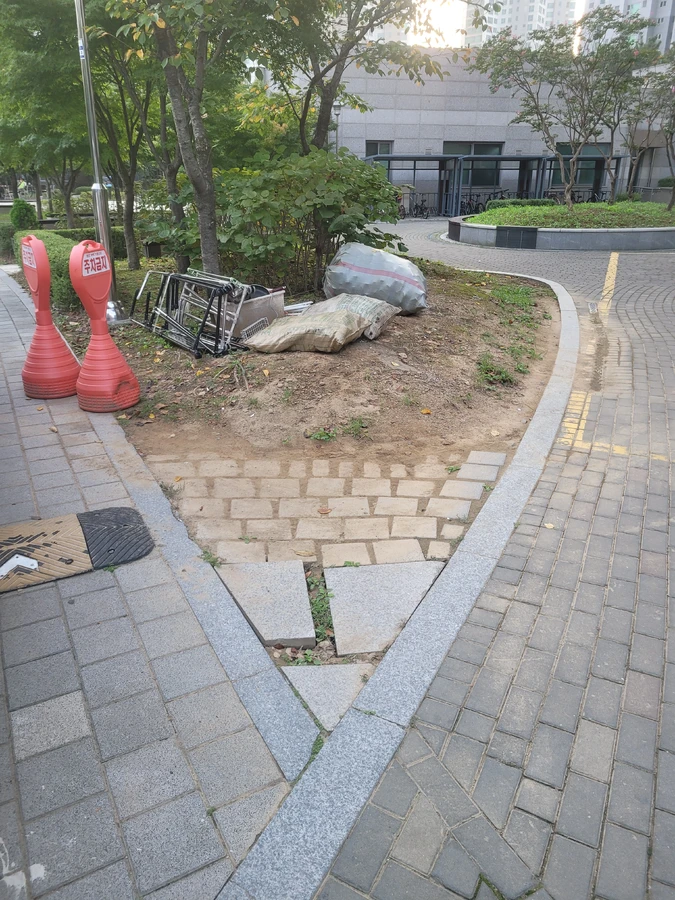 아파트 보도블럭교체 현장 사진 2